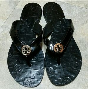 ✴NEW✴Leather Tory Burch Thora Black Sandals